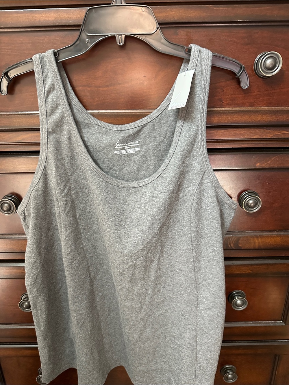 Lane Bryant Heather Gray Scoop Neck Tank